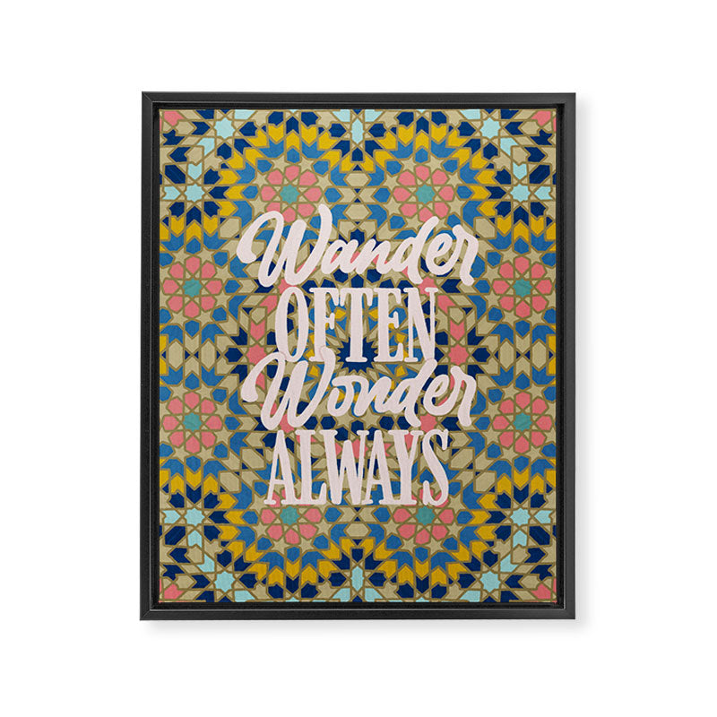 Wander Often Wonder Always Framed Canvas Print Gallery Image 6