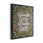 Wander Often Wonder Always Framed Canvas Print Gallery Image 2