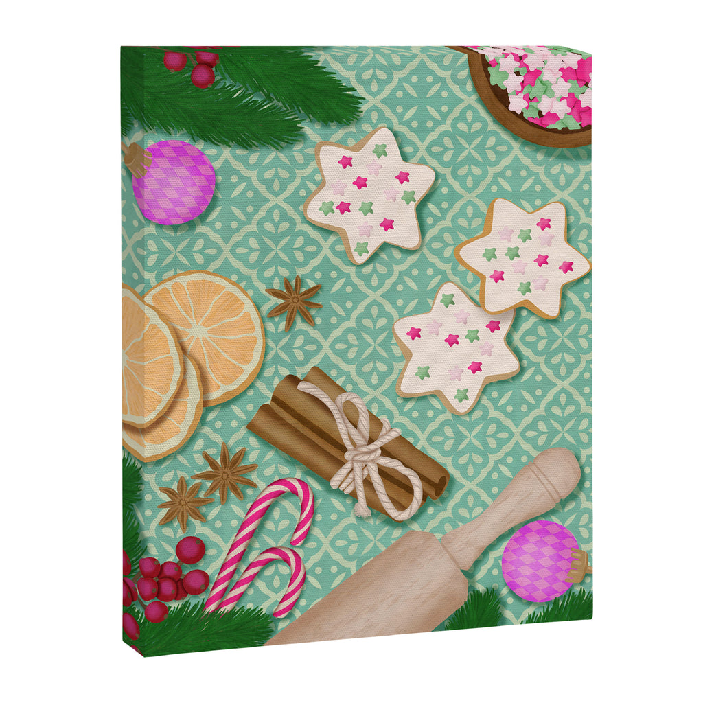 Whimsical Festive Holiday Baking Canvas Print Gallery Image 6
