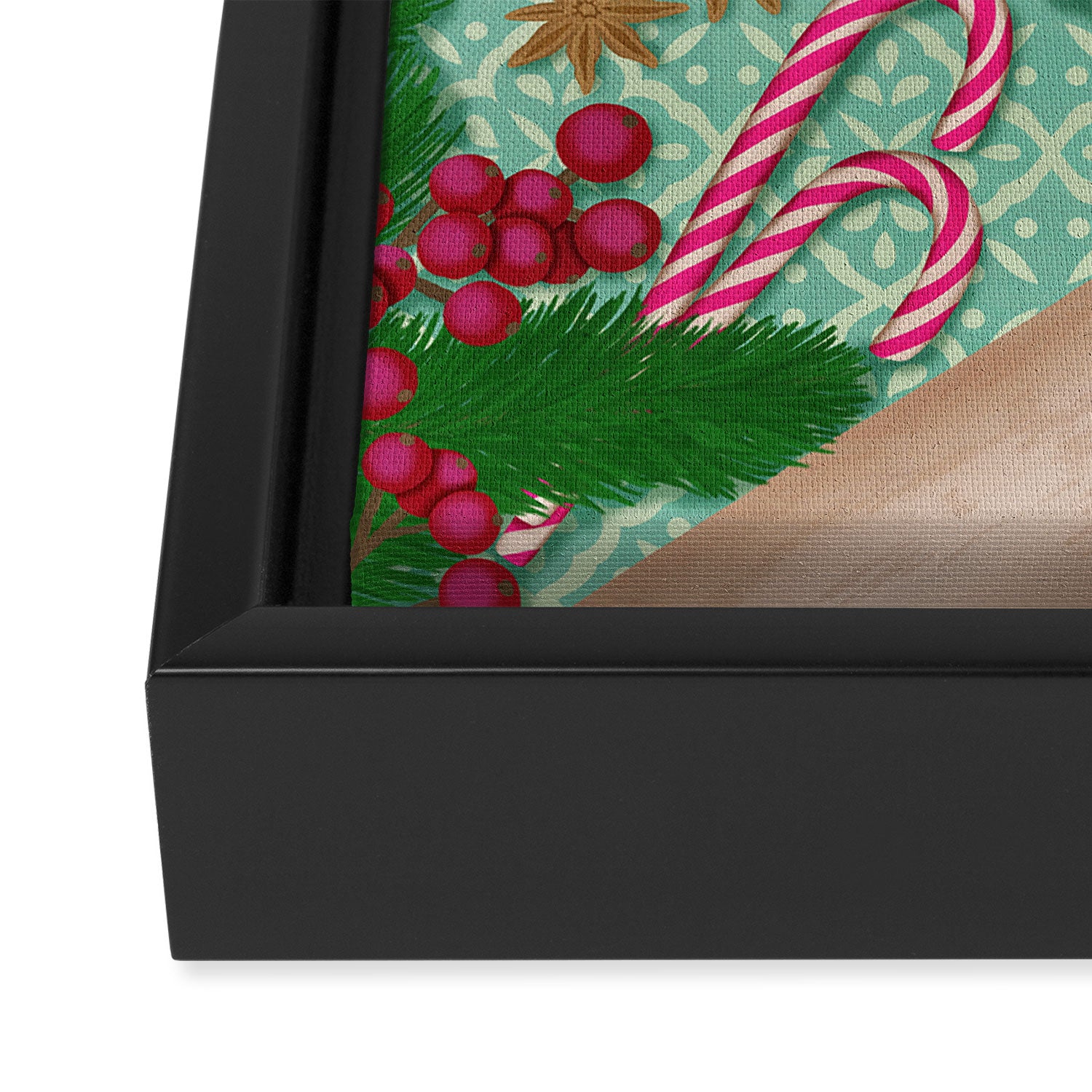Whimsical Festive Holiday Baking Framed Canvas Print Gallery Image 3