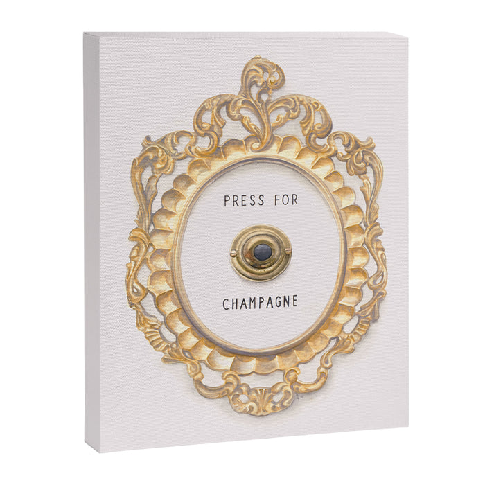 Press For Champagne Canvas Print Gallery Image 1