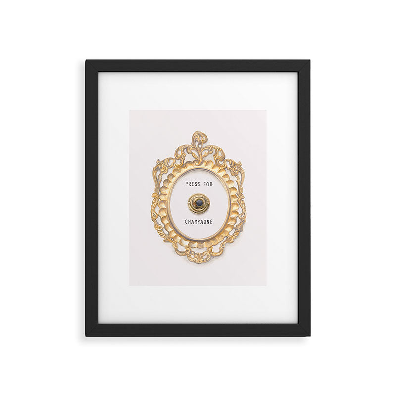Press For Champagne Framed Art Print Gallery Image 5