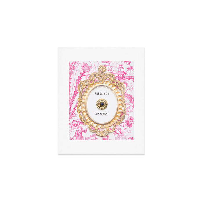 Press For Champagne- in The Pink Pagoda Art Print Gallery Image 1