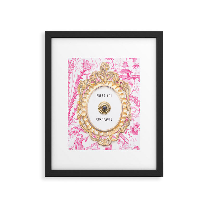 Press For Champagne- in The Pink Pagoda Framed Art Print Gallery Image 4
