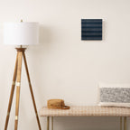 angrand stipple stripes - navy blue Canvas Print Gallery Image 2
