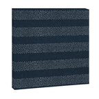 angrand stipple stripes - navy blue Canvas Print Gallery Image 3