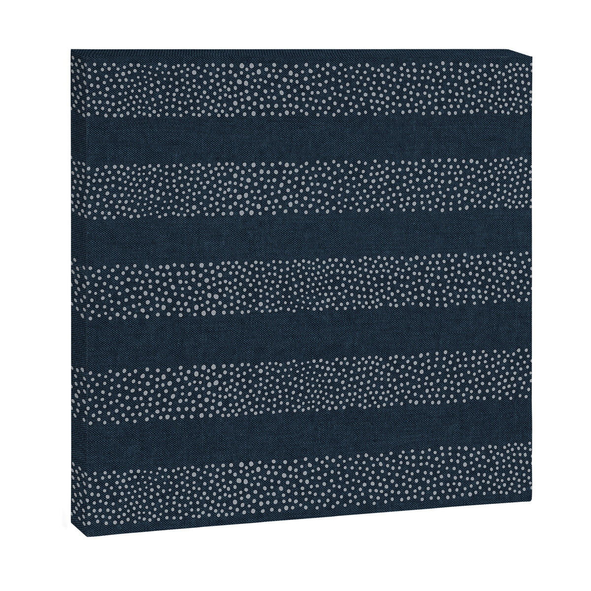 angrand stipple stripes - navy blue Canvas Print Gallery Image 3