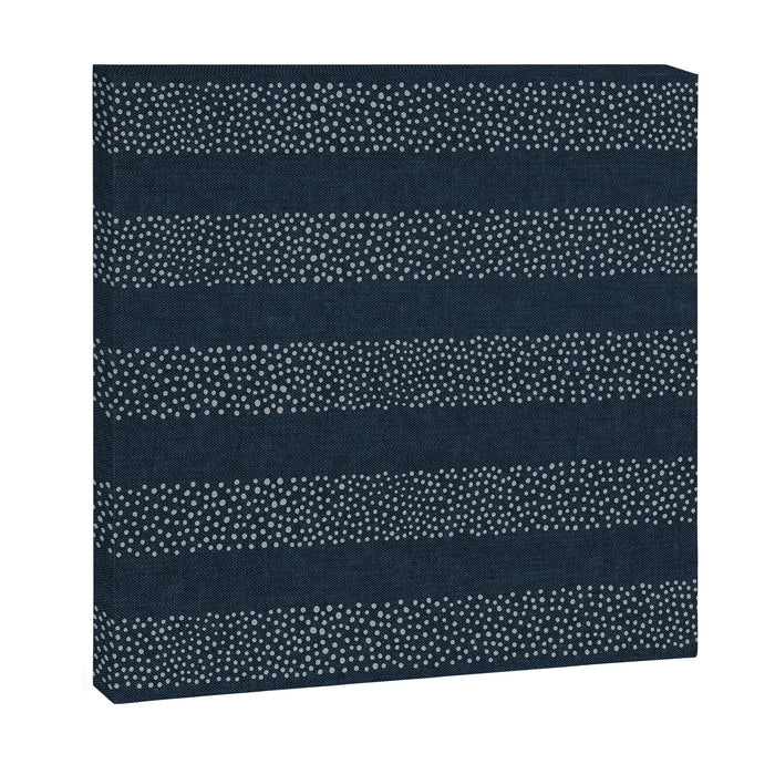 angrand stipple stripes - navy blue Canvas Print Gallery Image 1
