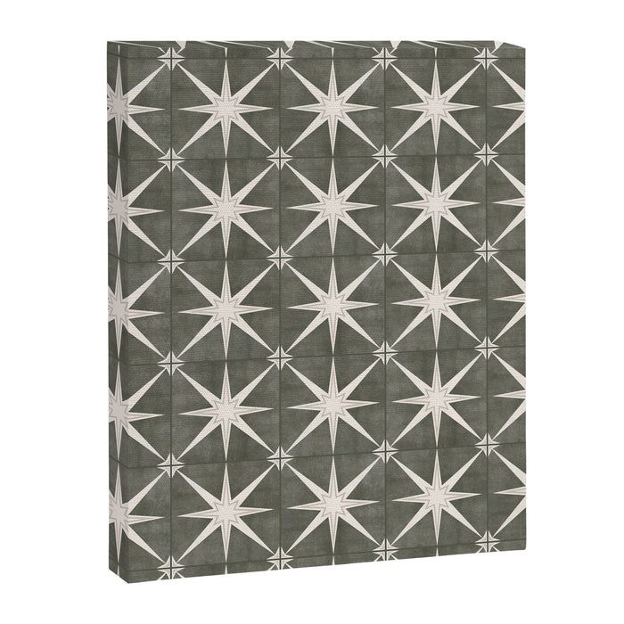 arlo star tile - olive Canvas Print Gallery Image 1