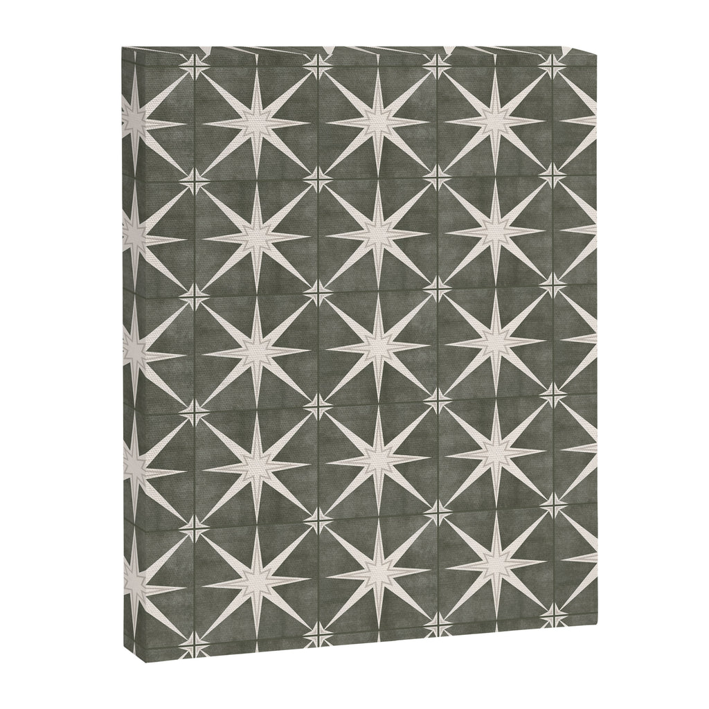 arlo star tile - olive Canvas Print Gallery Image 8