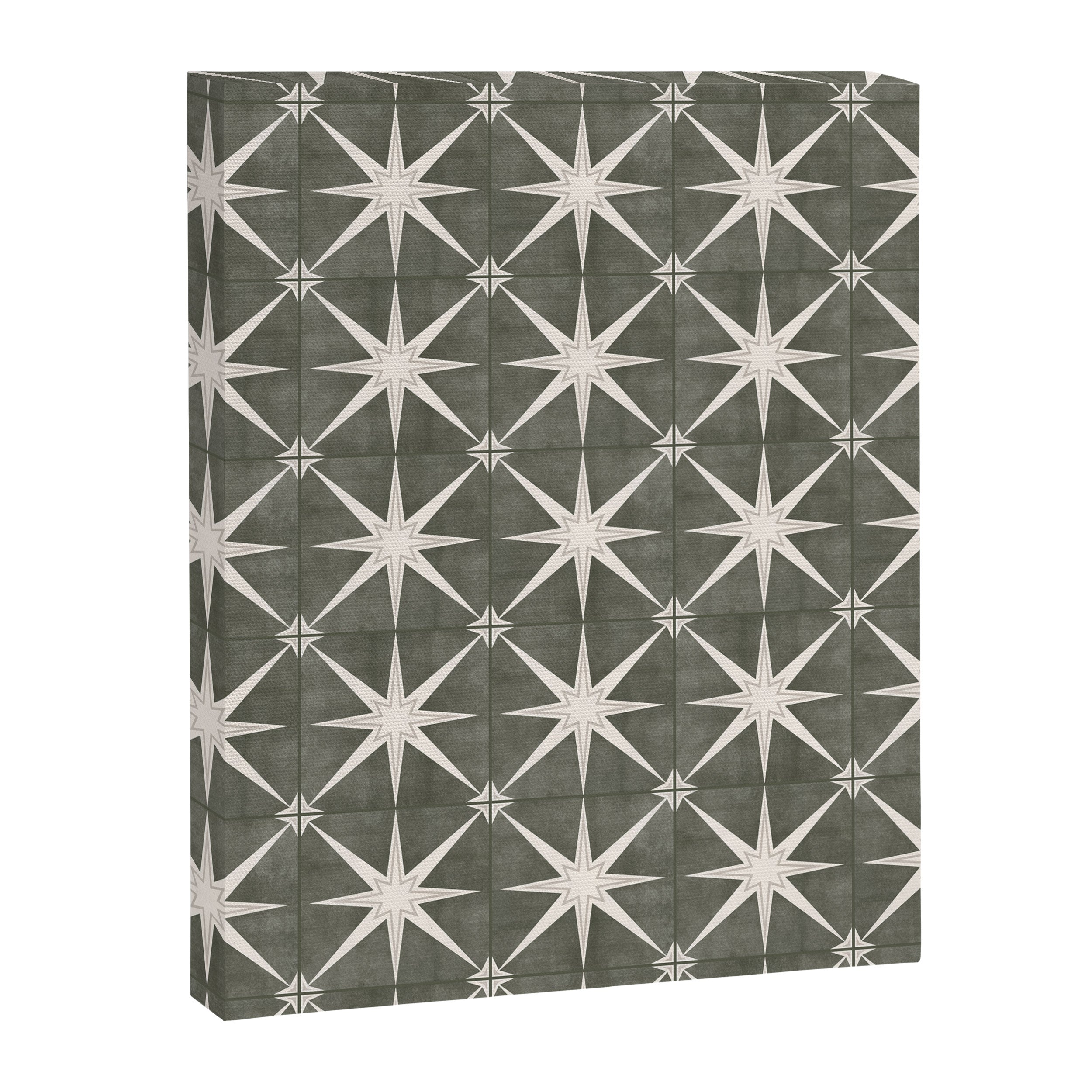 arlo star tile - olive Canvas Print Gallery Image 8