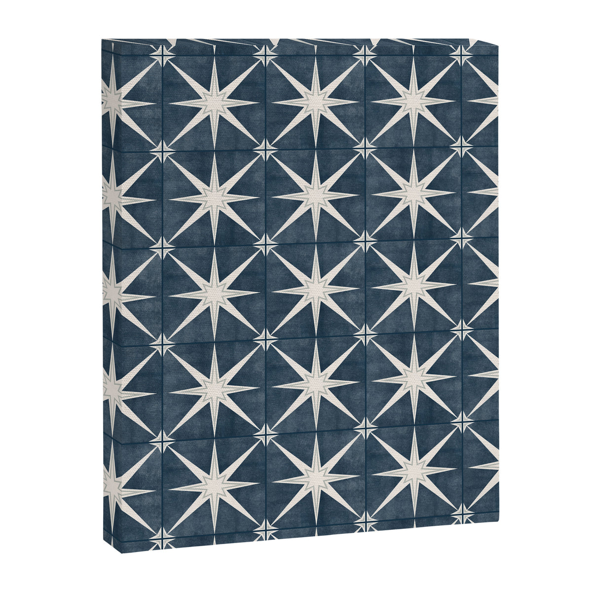 arlo star tile - stone blue Canvas Print Gallery Image 8