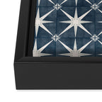 arlo star tile - stone blue Framed Canvas Print Gallery Image 3