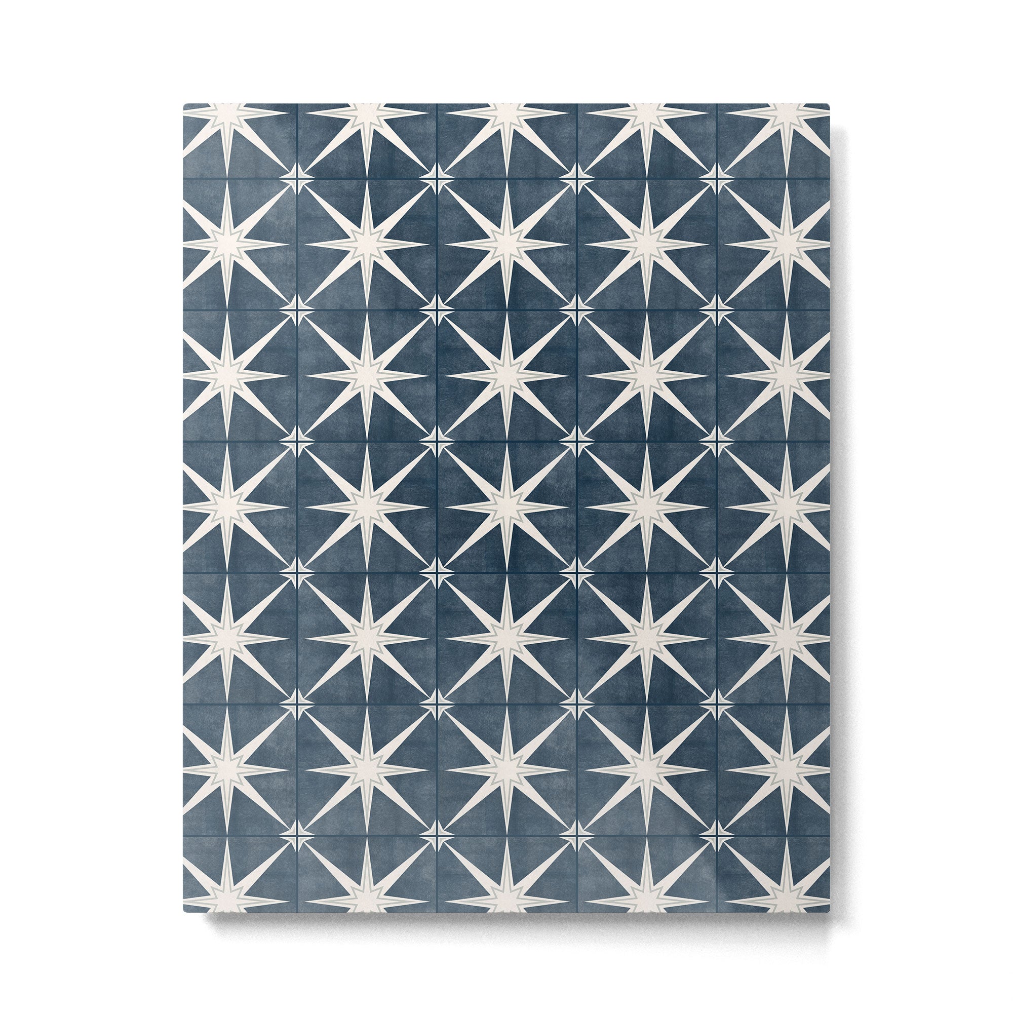 arlo star tile - stone blue Metal Print Gallery Image 6