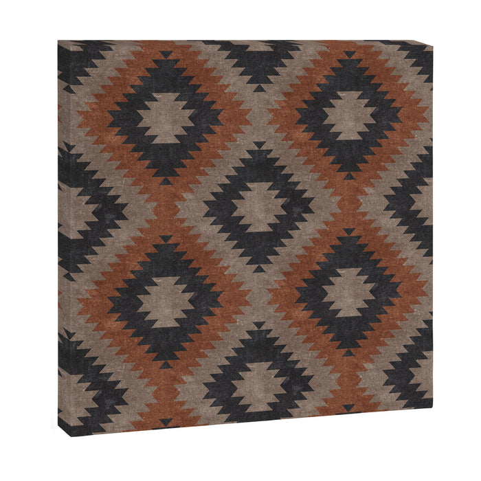 aztec neutrals - inkwell & taupe Canvas Print Gallery Image 1