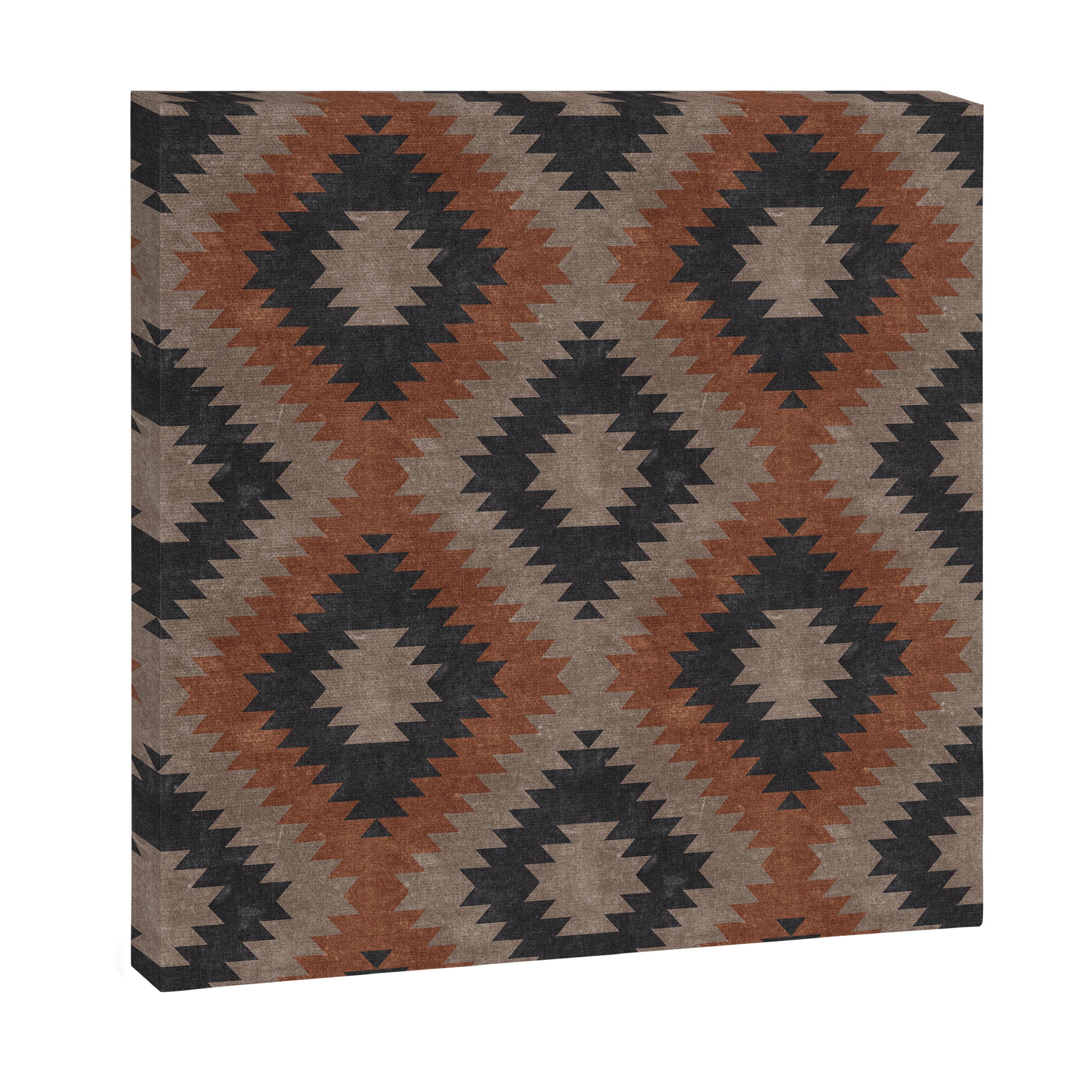 aztec neutrals - inkwell & taupe Canvas Print Gallery Image 3