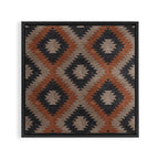 aztec neutrals - inkwell & taupe Framed Canvas Print Gallery Image 3