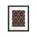 aztec neutrals - inkwell & taupe Framed Art Print Gallery Image 4
