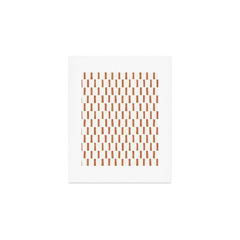 block print dash - terra cotta Art Print Gallery Image 1