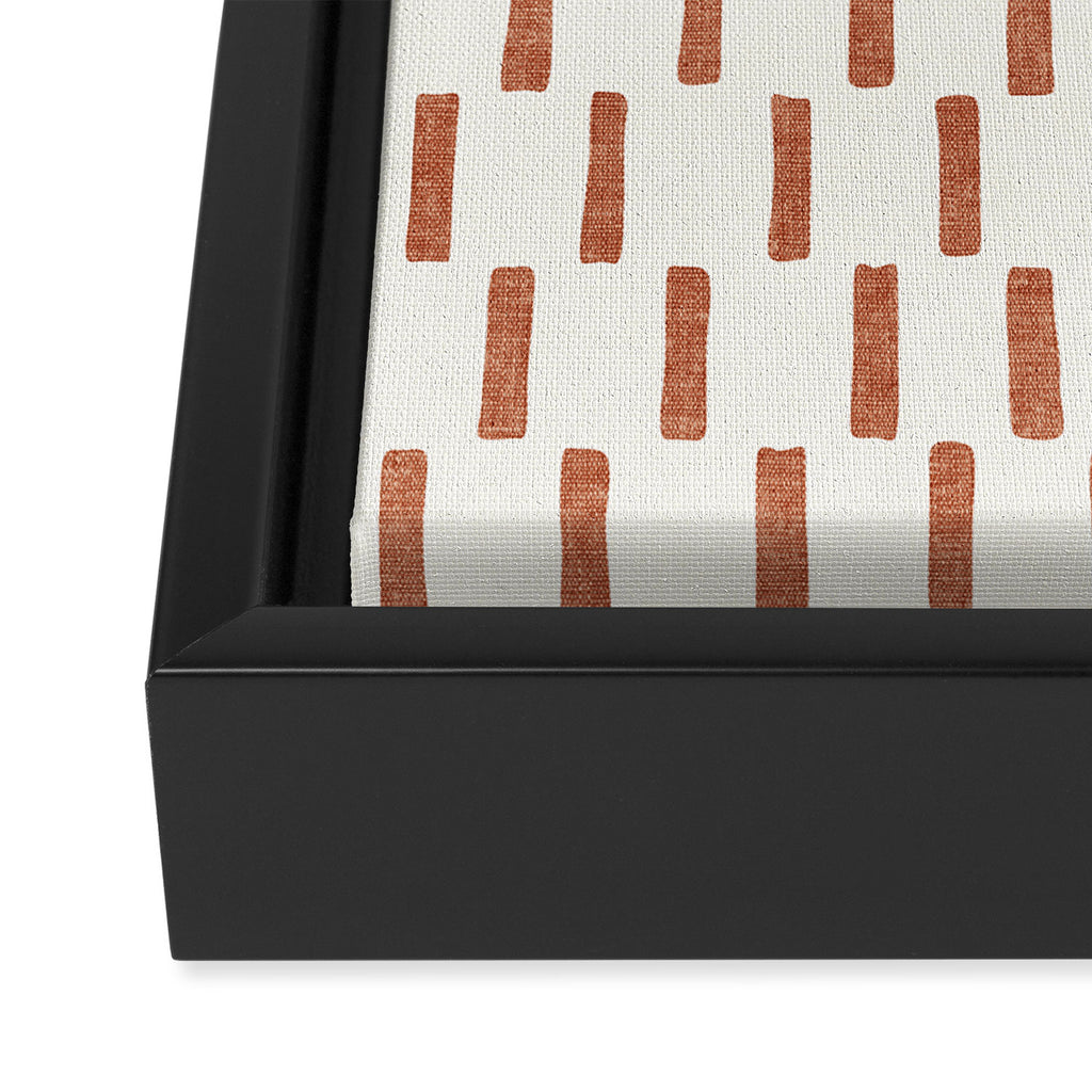 block print dash - terra cotta Framed Canvas Print Gallery Image 3