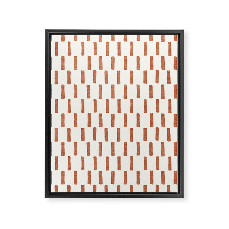 block print dash - terra cotta Framed Canvas Print Gallery Image 8