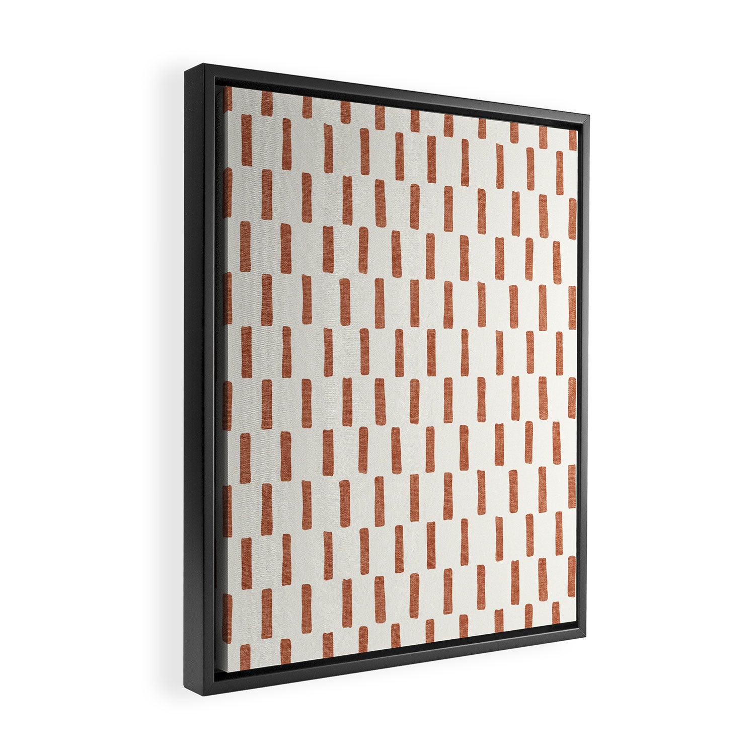 block print dash - terra cotta Framed Canvas Print Gallery Image 2