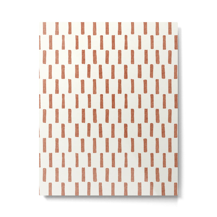 block print dash - terra cotta Metal Print Gallery Image 1