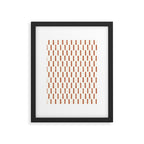 block print dash - terra cotta Framed Art Print Gallery Image 4