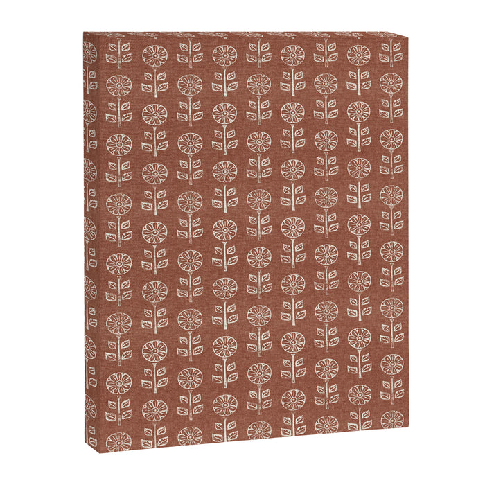 block print floral - clay Canvas Print Gallery Image 1
