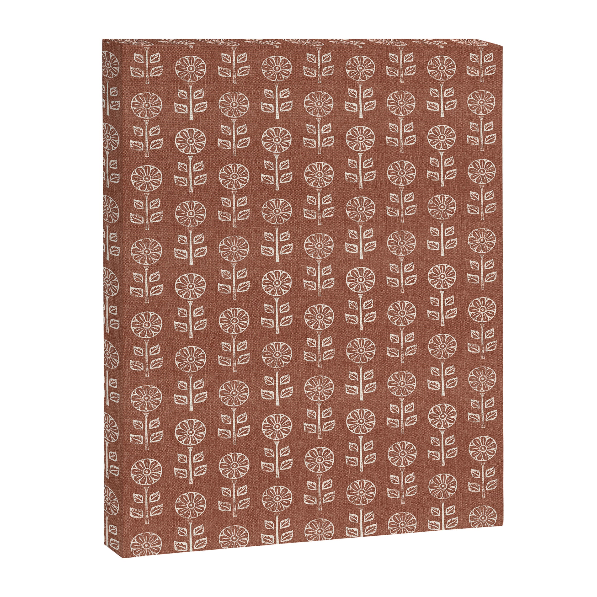 block print floral - clay Canvas Print Gallery Image 8