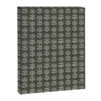 block print floral - dark olive Canvas Print Gallery Image 8