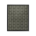block print floral - dark olive Framed Canvas Print Gallery Image 8