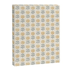 block print floral - mustard blue cream Canvas Print Gallery Image 8