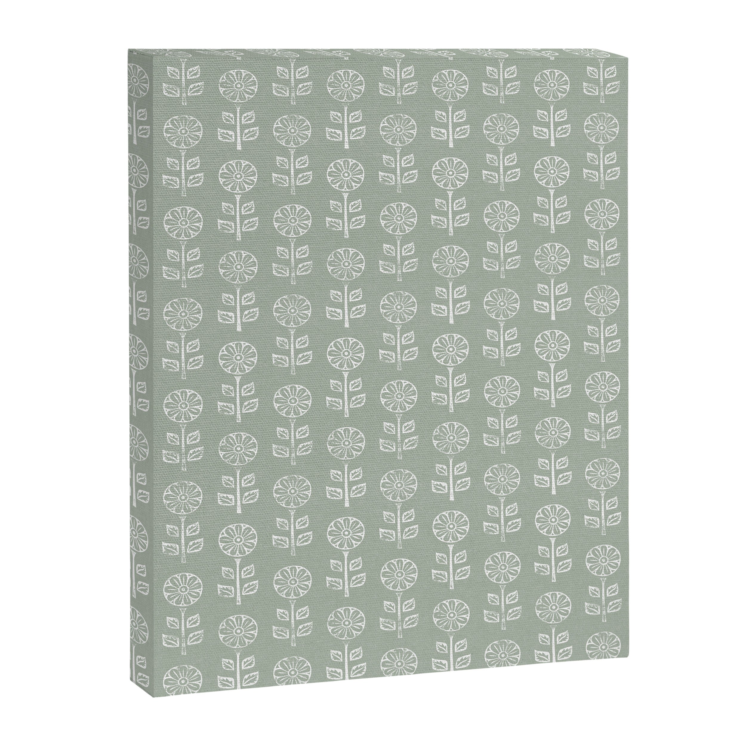 block print floral - sage Canvas Print Gallery Image 8