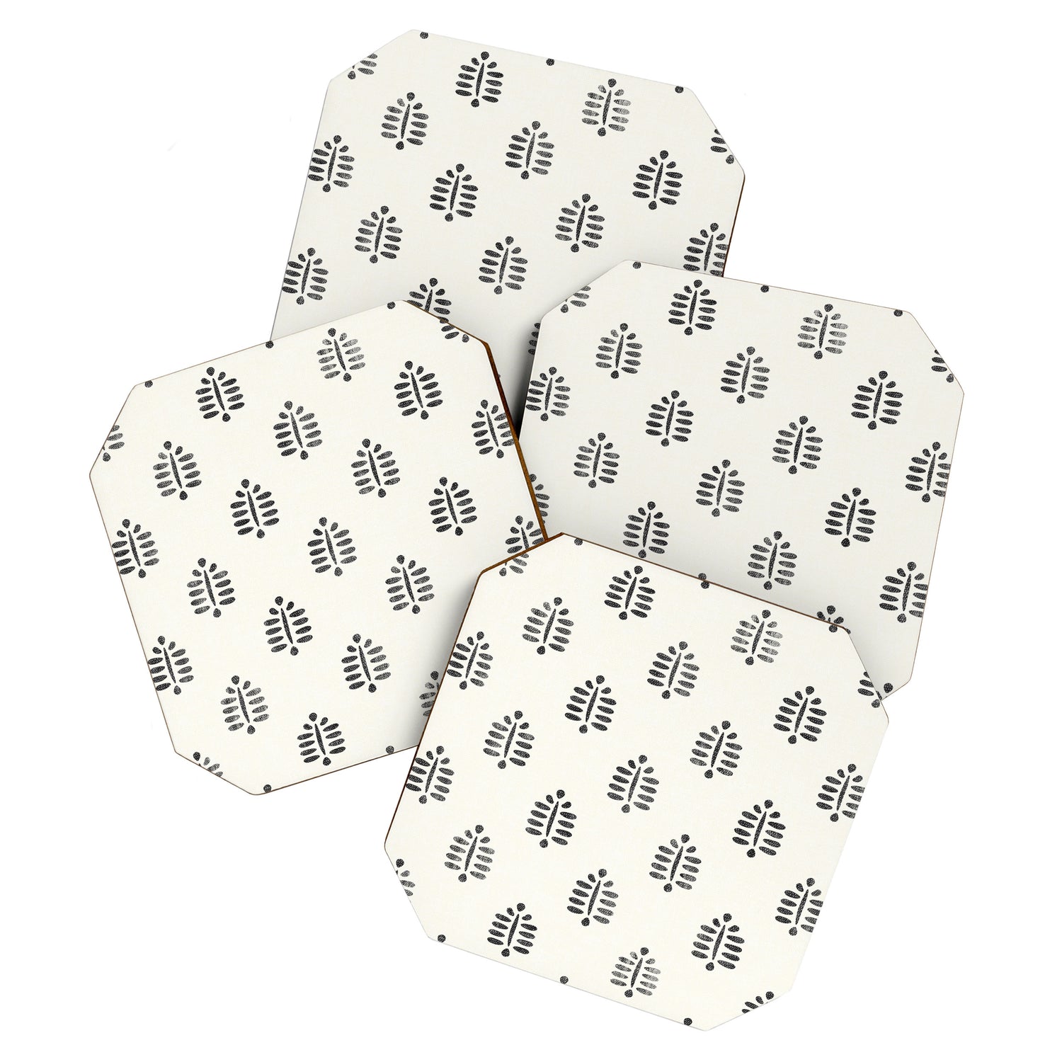 block print palm  Coaster Gallery Image 1