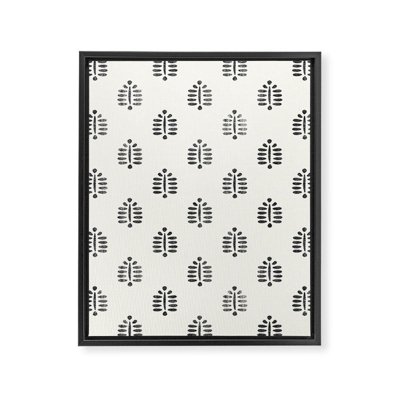 block print palm  Framed Canvas Print Gallery Image 8