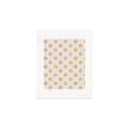 block print palm in golden on natural Art Print Gallery Image 1