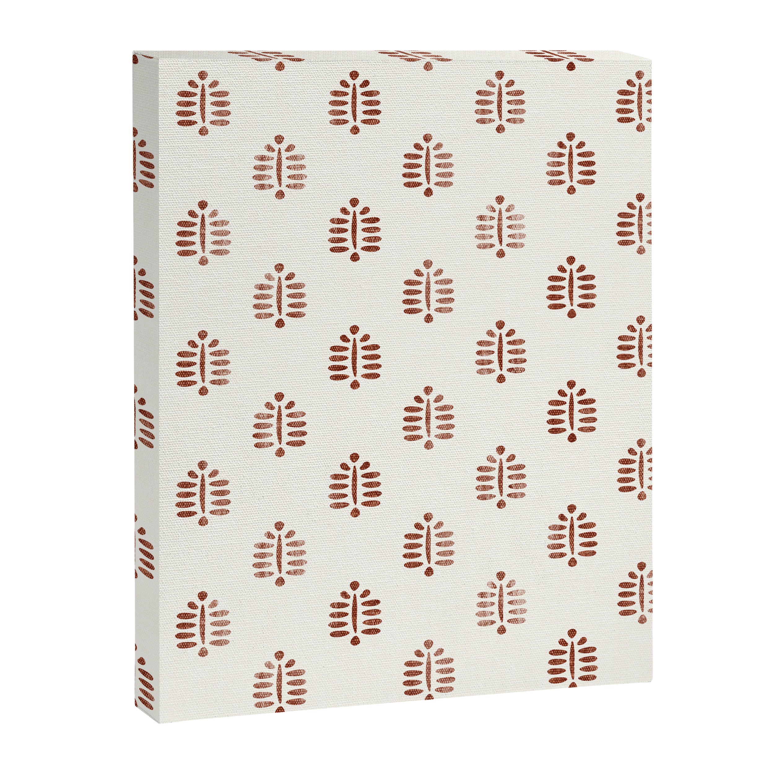 block print palm in rust Canvas Print Gallery Image 8