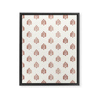 block print palm in rust Framed Canvas Print Gallery Image 8