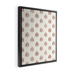 block print palm in rust Framed Canvas Print Gallery Image 2