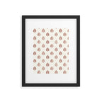 block print palm in rust Framed Art Print Gallery Image 6