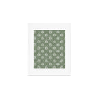 block print palm on sage Art Print Gallery Image 1