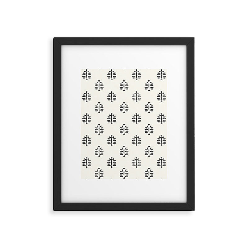 block print palm  Framed Art Print Gallery Image 6