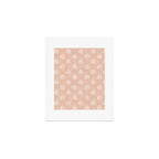 block print palms on blush Art Print Gallery Image 1