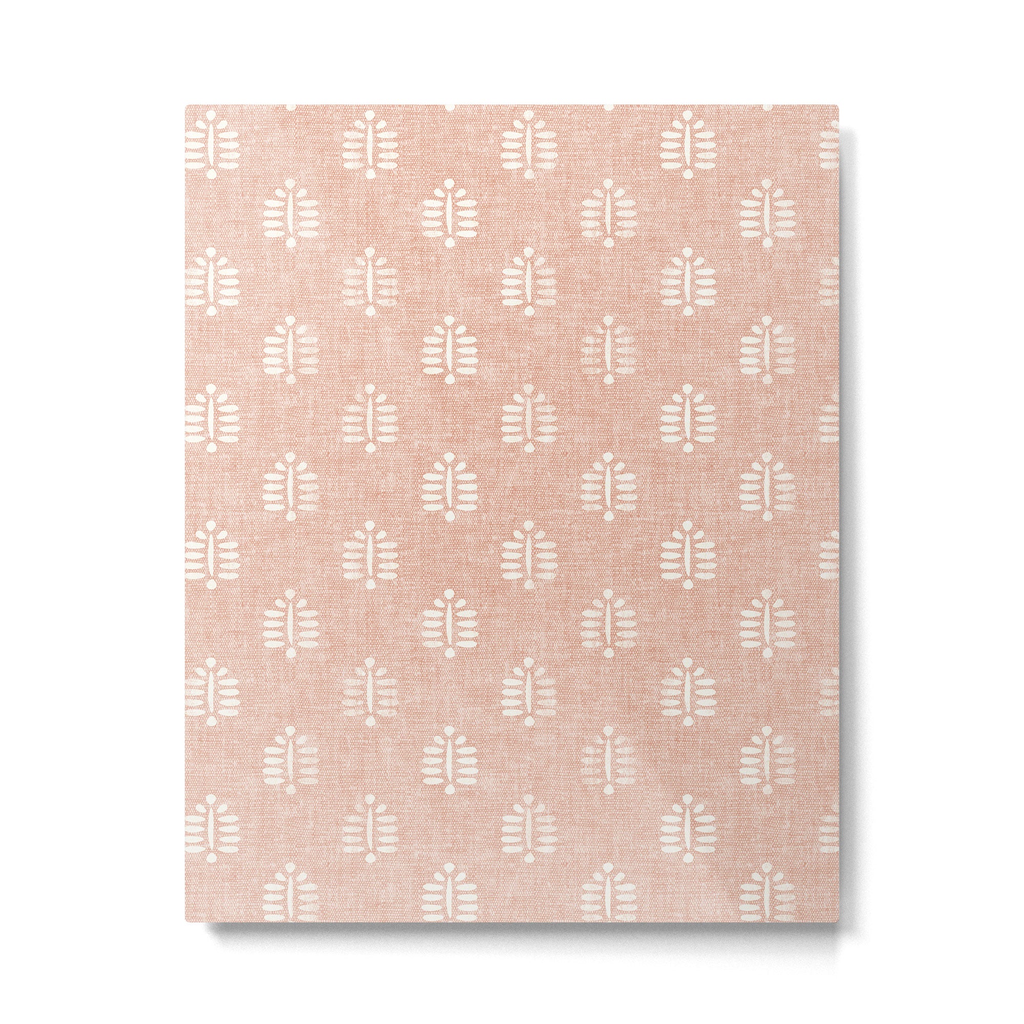 block print palms on blush Metal Print Gallery Image 6