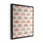 block print suns - multi colored terra cotta Framed Canvas Print Gallery Image 2
