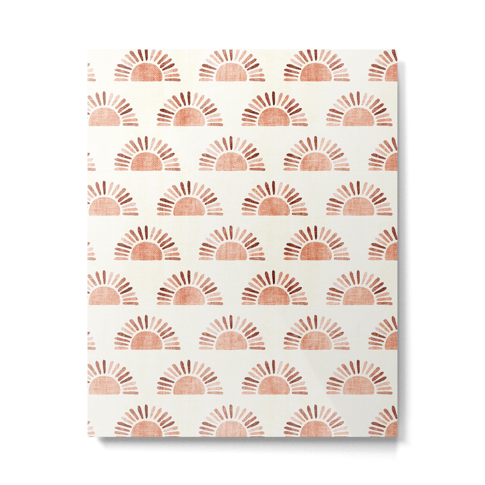 block print suns - multi colored terra cotta Metal Print Gallery Image 6