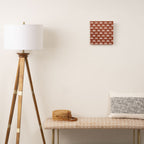 block print suns on rust Canvas Print Gallery Image 2