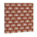 block print suns on rust Canvas Print Gallery Image 3