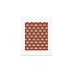 block print suns on rust Art Print Gallery Image 1